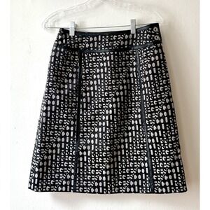 Courrèges Logo Print Skirt Black & White Size 40 Japan